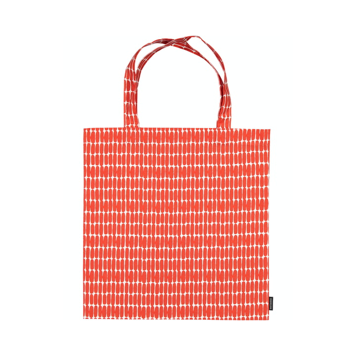 Le sac à provisions Alku de Marimekko, blanc / rouge
