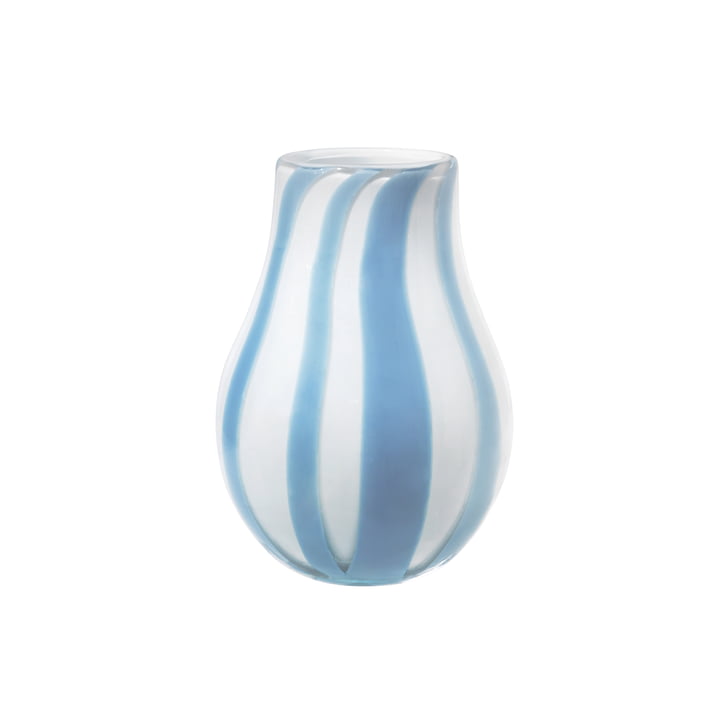 Le vase Ada Stripe de Broste Copenhagen en bleu clair