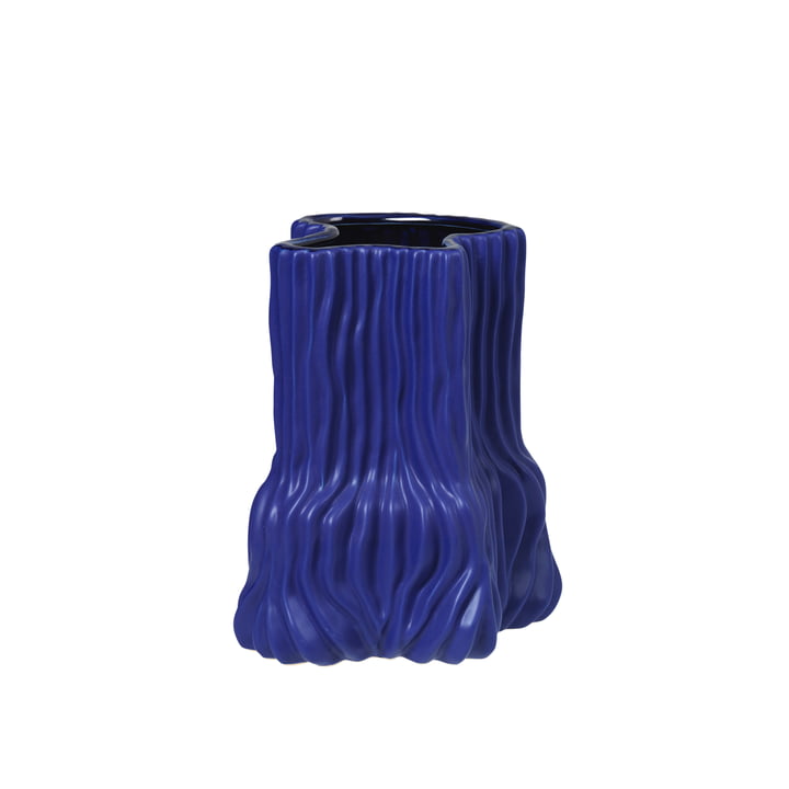 Le vase Magny de Broste Copenhagen en bleu foncé, H 23,5 cm