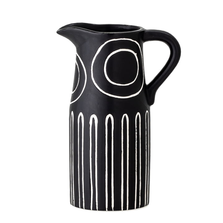 Le vase Troy de Bloomingville en noir, H 17 cm