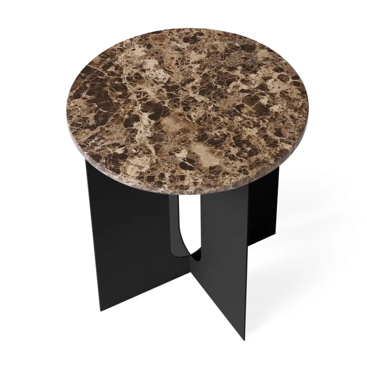 Plateau de table pour Androgyne Table d'appoint Ø 42 cm, Emperador Dark Marble de Audo