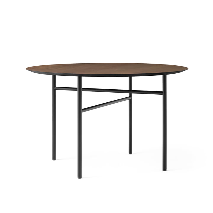 Snaregade Table, Ø 120 cm, placage chêne teinté noir (foncé) de Audo