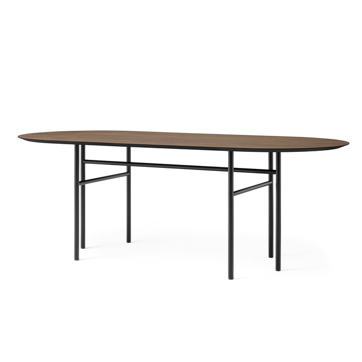 Snaregade Table ovale, 95 x 210 cm, noir / chêne teinté de Audo