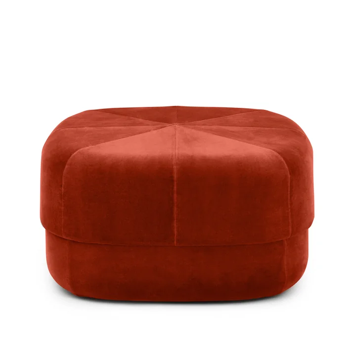 Le grand pouf Circus de Normann Copenhagen , velours rouge rouille