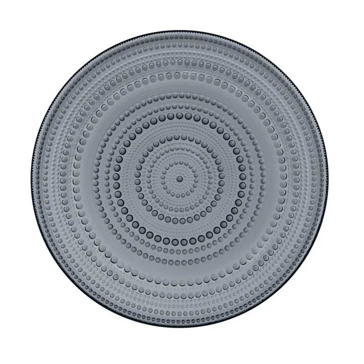 Le Kastehelmi Assiette de Iittala, Ø 31,5 cm, gris foncé