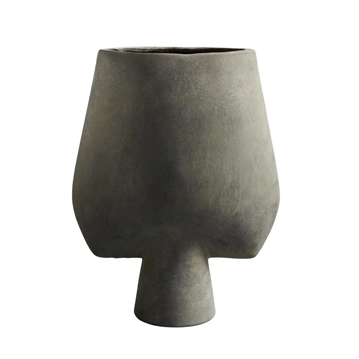Le vase Sphere Square Large de 101 Copenhagen, gris foncé