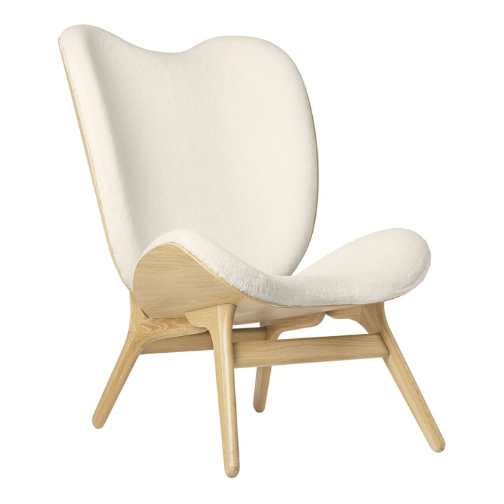 Le fauteuil A Conversation Piece Tall de Umage , chêne / teddy blanc