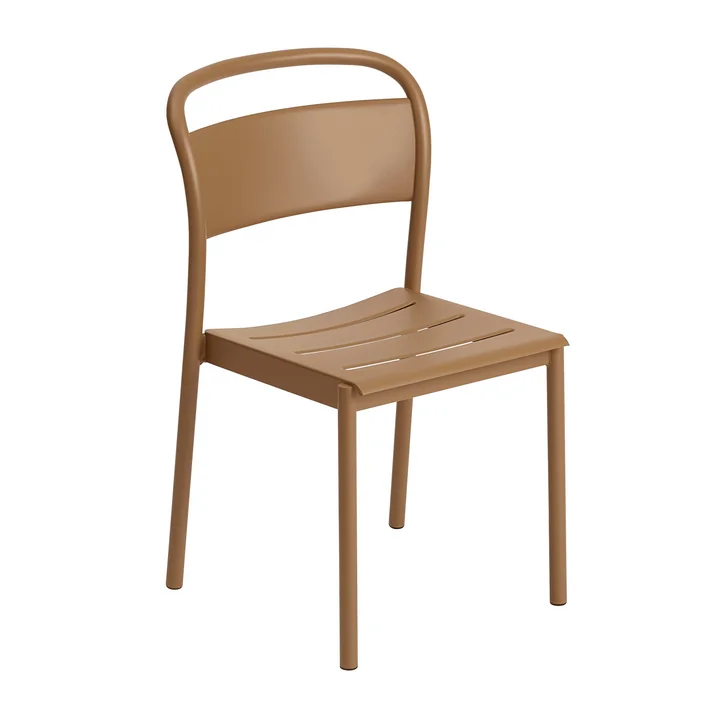 Le site Linear Steel Side Chair de Muuto , burnt orange