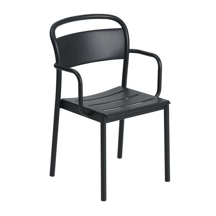 Le Linear Steel Armchair de Muuto , noir