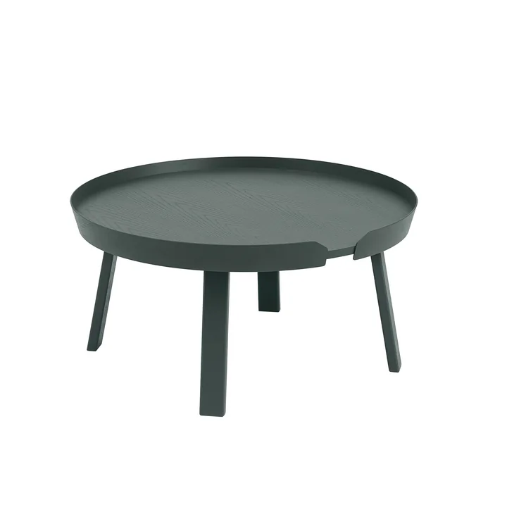 Le Around Table basse de Muuto , Ø 72 cm, vert foncé