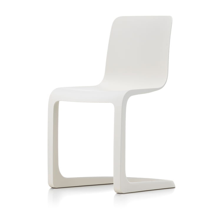 EVO-C Chaise tout plastique, ivoire de Vitra