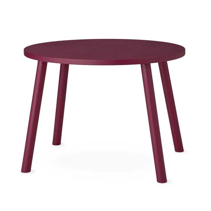 Mouse Table d'enfant ovale 64 x 46 cm de Nofred en bordeaux