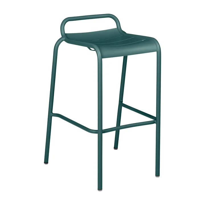 Le Luxembourg Tabouret de bar Empilable par Fermob, H 78 cm, gris tonnerre