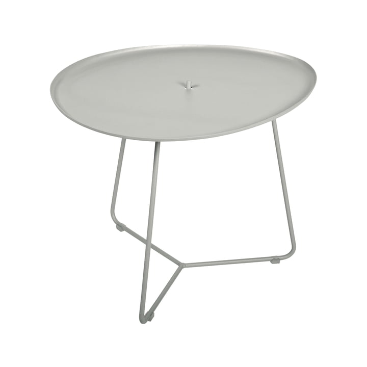 La table basse Cocotte de Fermob, h 43,5 cm, gris argile