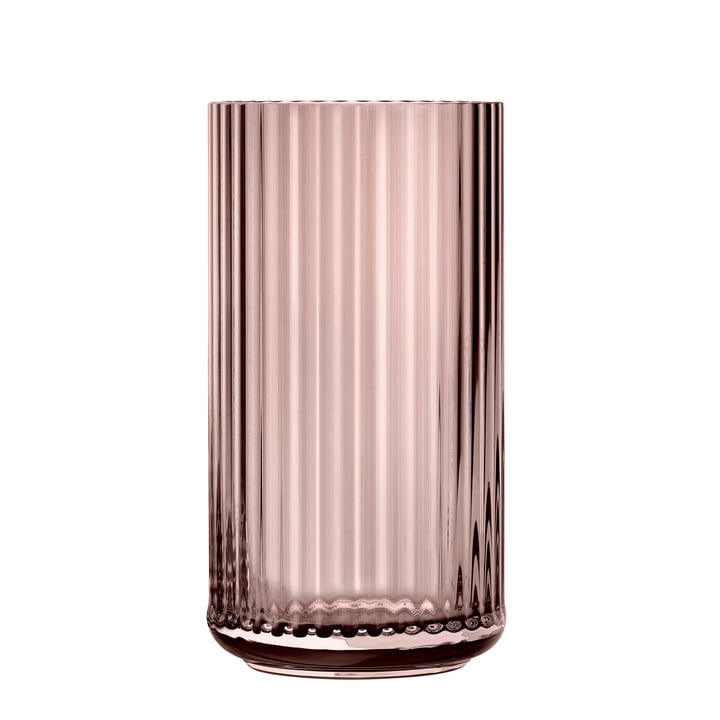 Le vase en verre de Lyngby Porcelæn , H 31 cm, burgundy