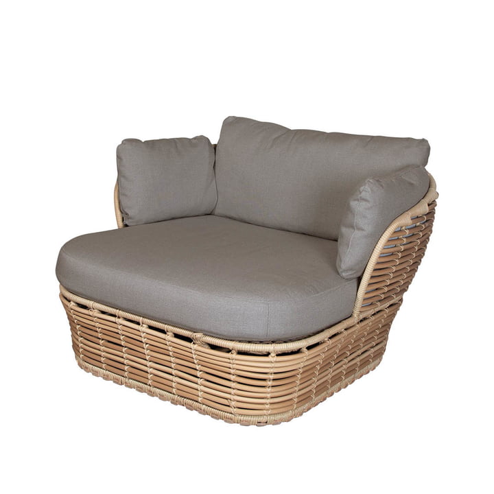 La chaise longue Basket Outdoor de Cane-line , naturel / taupe
