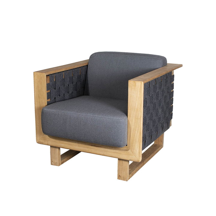 Le fauteuil Angle Lounge Outdoor de Cane-line , gris foncé