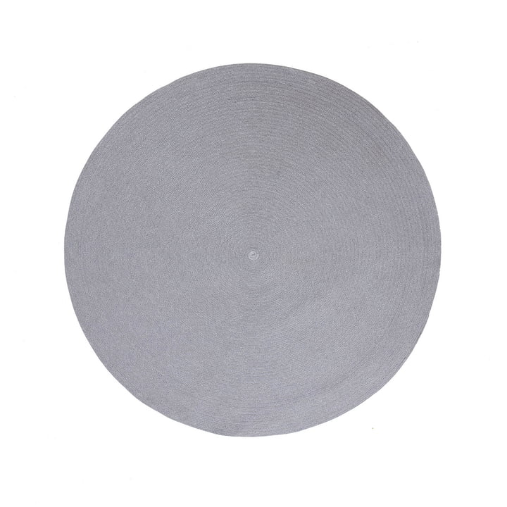 Le tapis Circle de Cane-line , Ø 140 cm, corde souple gris clair