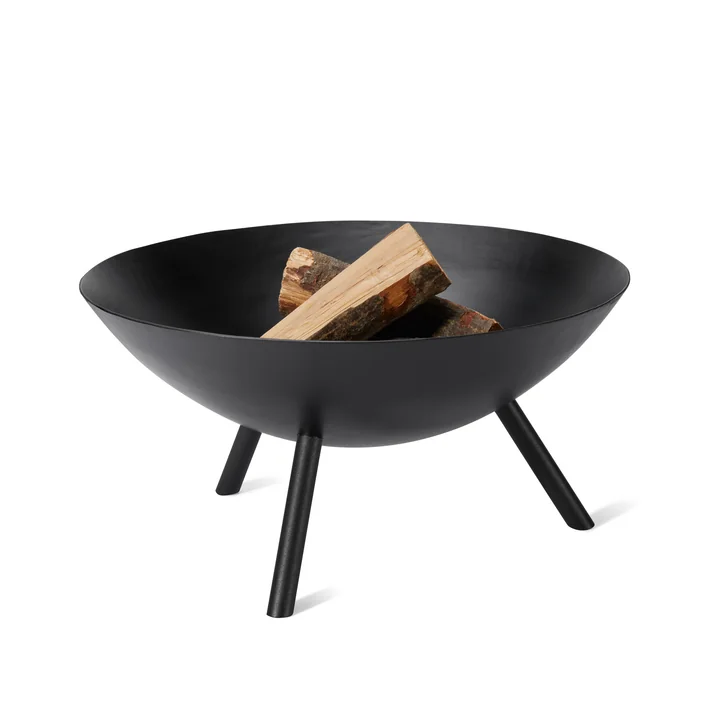 Le Flames Bol à feu L de Philippi, Ø 56 x H 29 cm, noir