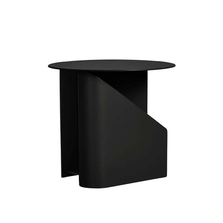 Sentrum Table d'appoint, Ø 40 x H 36 cm de Woud en noir