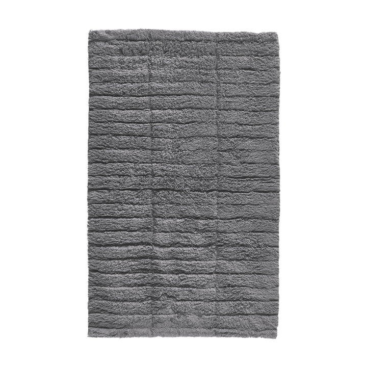 Le tapis de salle de bain Soft Tiles de Zone Denmark , 50 x 80 cm, gris