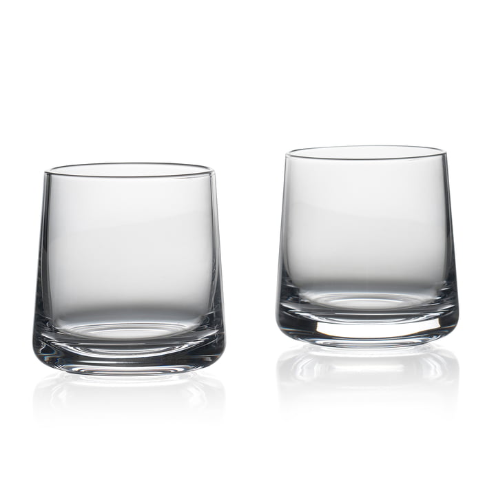 Les verres à boire Rocks de Zone Denmark , H 8 cm, transparent (jeu de 2)