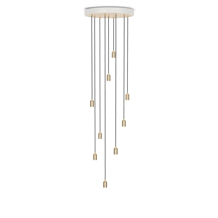 Brass Nine Lampe suspendue de Tala en blanc / laiton