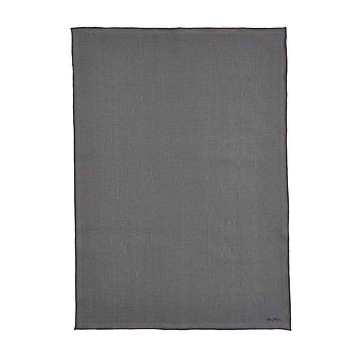 Le torchon Organic de Södahl , 55 x 80 cm, gris / noir