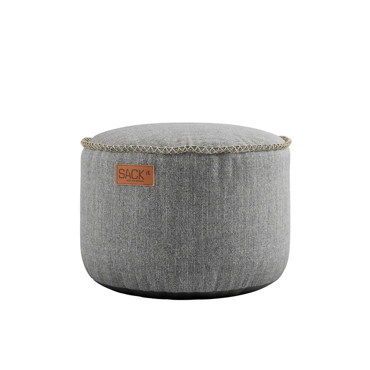 Le pouf RETRO it Cobana Drum Outdoor de SACK it, gris clair.