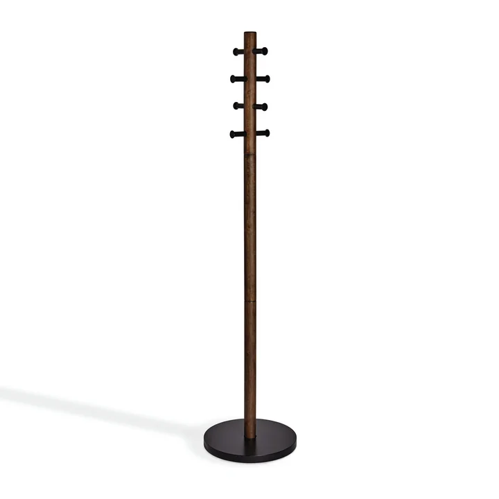 Pillar Porte-manteau de Umbra en noir / noyer