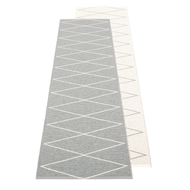 Le tapis réversible Max de Pappelina , 70 x 240 cm, gris / vanilla