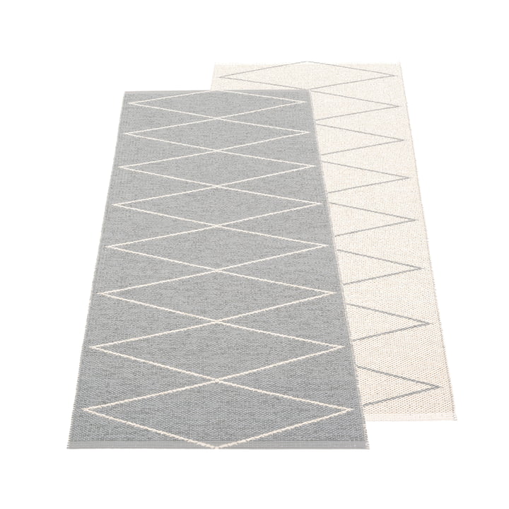Le tapis réversible Max de Pappelina , 70 x 160 cm, gris / vanilla