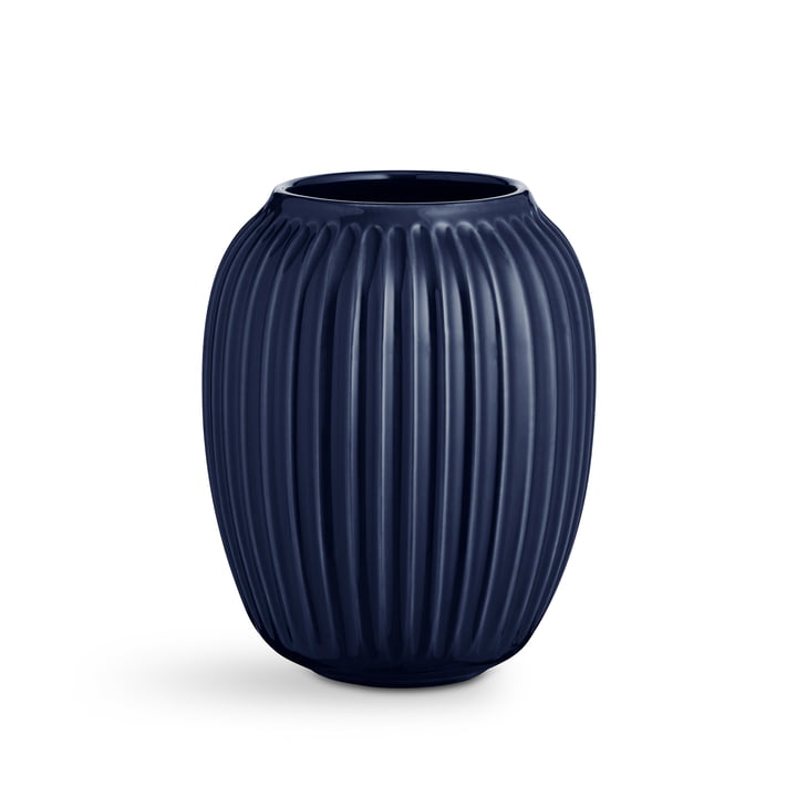 Hammershøi Vase H 21 cm de Kähler Design en indigo