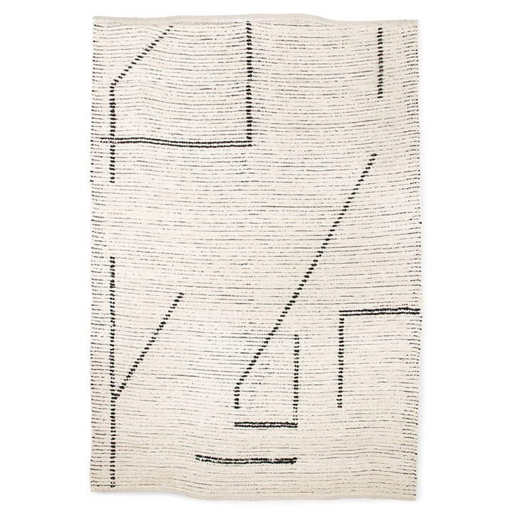Le tapis tissé à la main en coton de HKliving , 200 x 300 cm, crème / anthracite