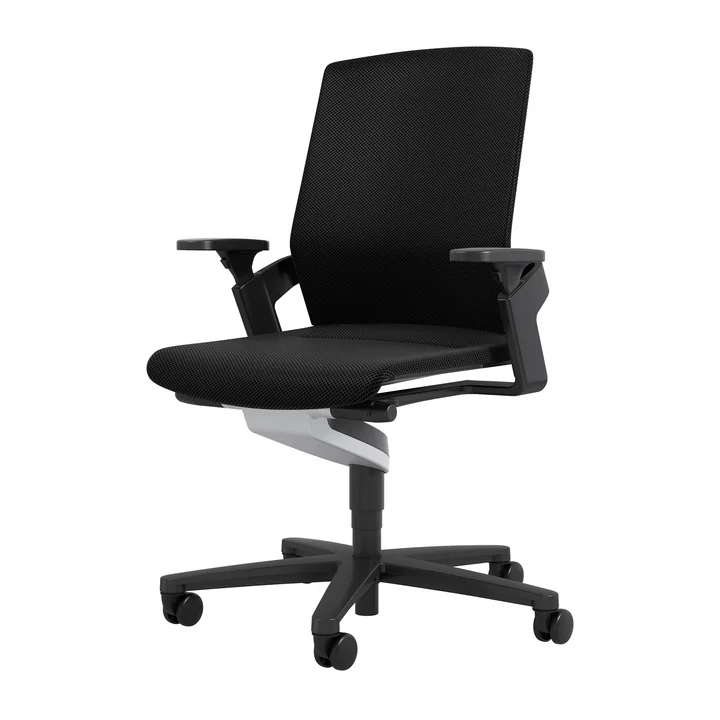 Le fauteuil pivotant de bureau 174/7 ON de Wilkhahn , noir