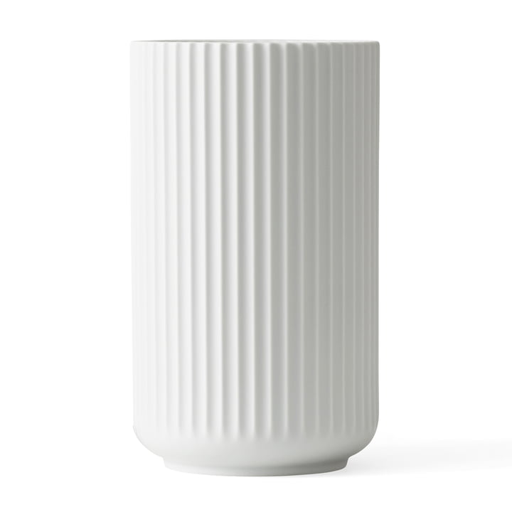 Lyngbyvase de Lyngby Porcelæn en blanc, H 31 cm