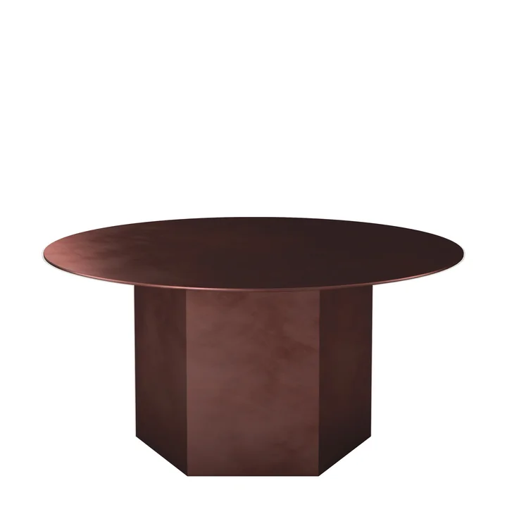 Epic Table basse Ø 80 cm de Gubi en rouge terreux / acier