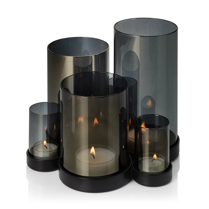 La lampe à vent Lichtermeer de Philippi, noir / transparent