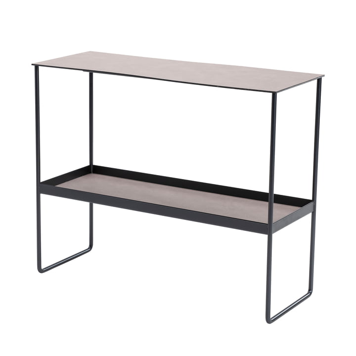 Table console de LindDNA en noir acier / Bull warm grey