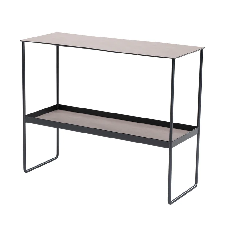 Table console de Lind DNA en noir acier / Bull warm grey