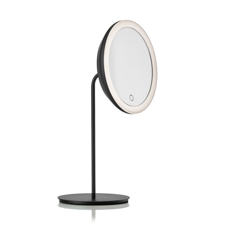 Miroir cosmétique avec grossissement 5x et éclairage LED Ø 18 cm de Zone Denmark en noir