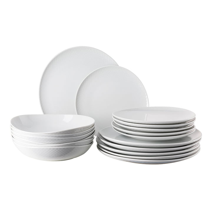 Le set d'assiettes Junto (18 pièces) de Rosenthal , blanc