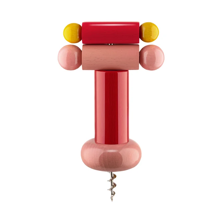 Twergi Tire-bouchon de Alessi en rouge / rose / jaune