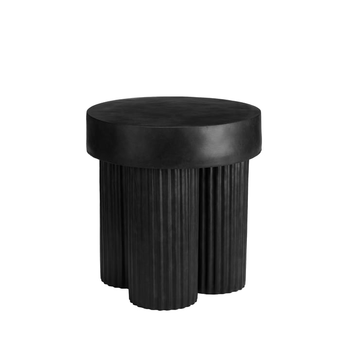 La table d'appoint Gear de Norr11, H 48 x Ø 45 cm, noir