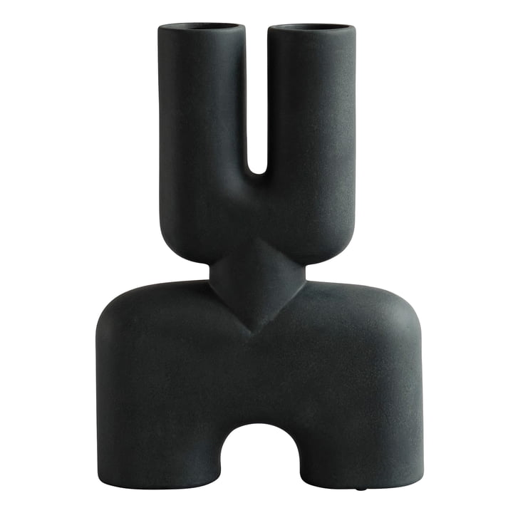 Cobra Vase Double Hexa de 101 Copenhagen en noir