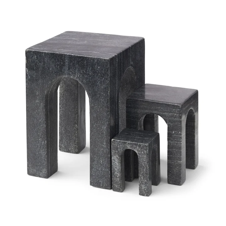 Arkis Bookend de Gejst en noir (ensemble de 3)
