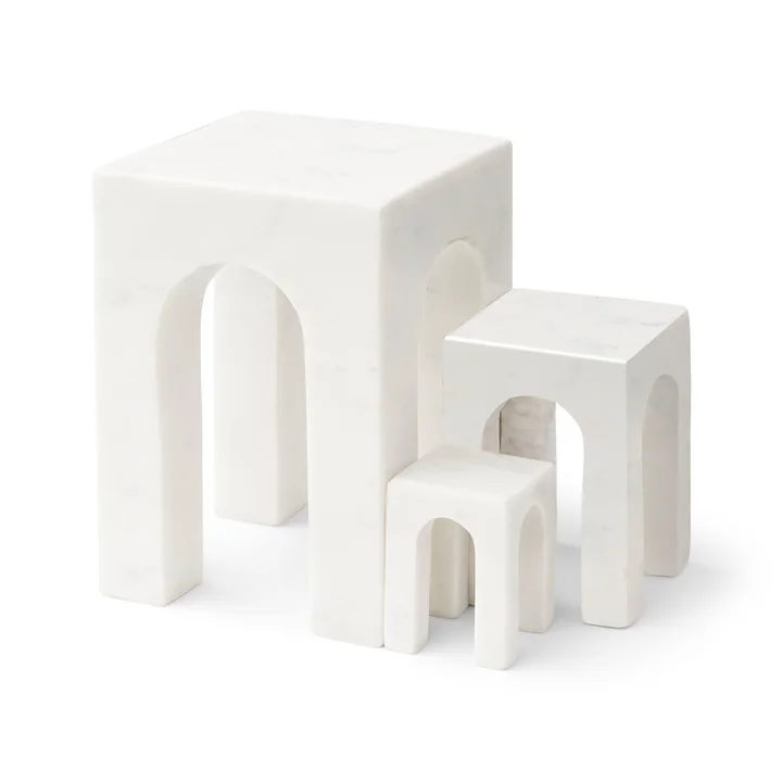 Arkis Bookend de Gejst en blanc (ensemble de 3)