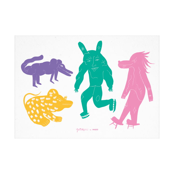 The Four creatures Multi Poster from Paper Collective , 50 x 70 cm