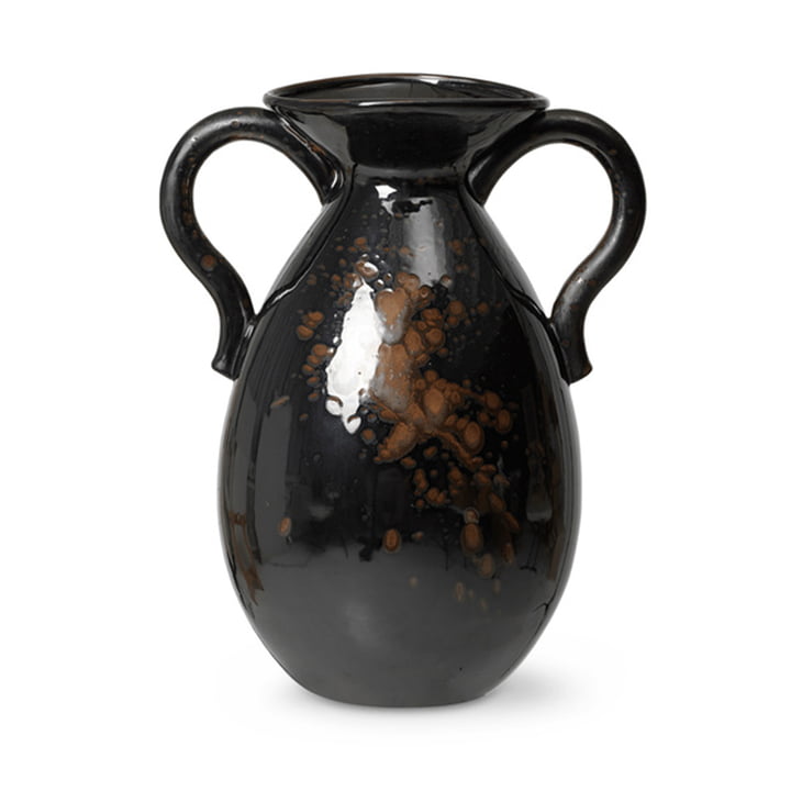 Verso Vase de sol H 49 cm de ferm Living en noir / brun