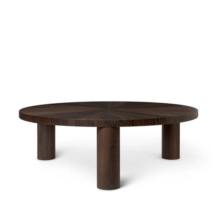 Table d'appoint Post Coffee Ø 100 cm de Ferm Living en chêne fumé